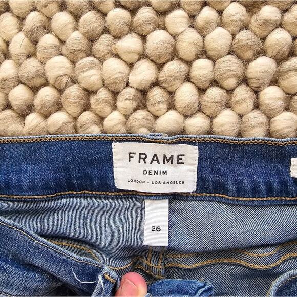 Frame Denim Le Skinny de Jeanne Crop jeans color Estella, very stretchy size 26 - Picture 4 of 6